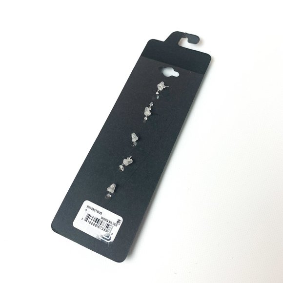 NEW Nordstrom Area silver ring stacking set of 5 - Picture 3 of 3